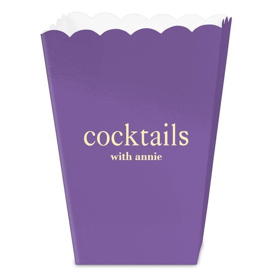 Big Word Cocktails Mini Popcorn Boxes